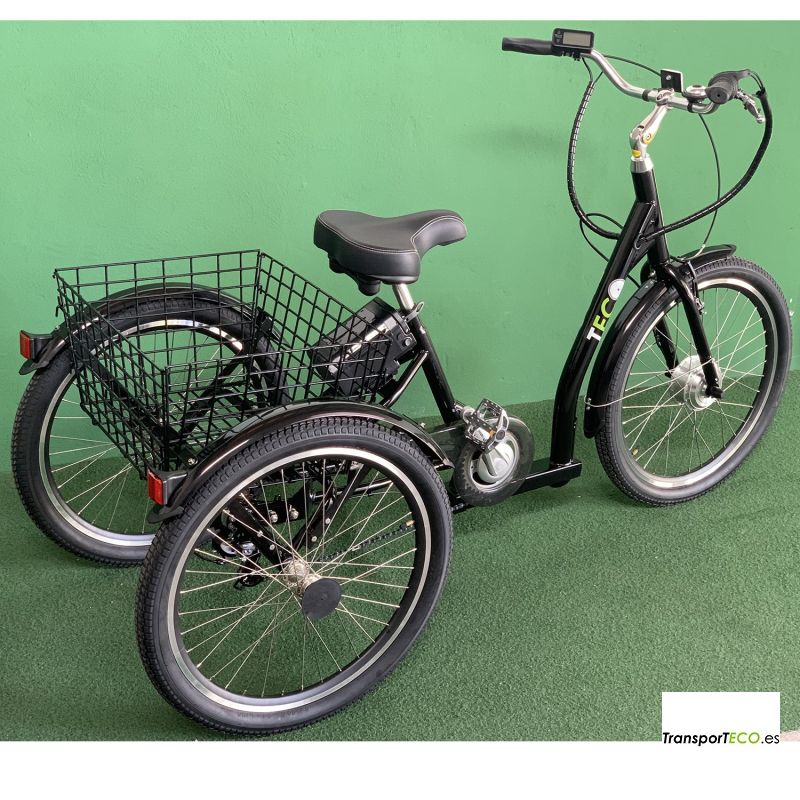 Electric tricycle Adult TECO V4 Black TransporTECO.es